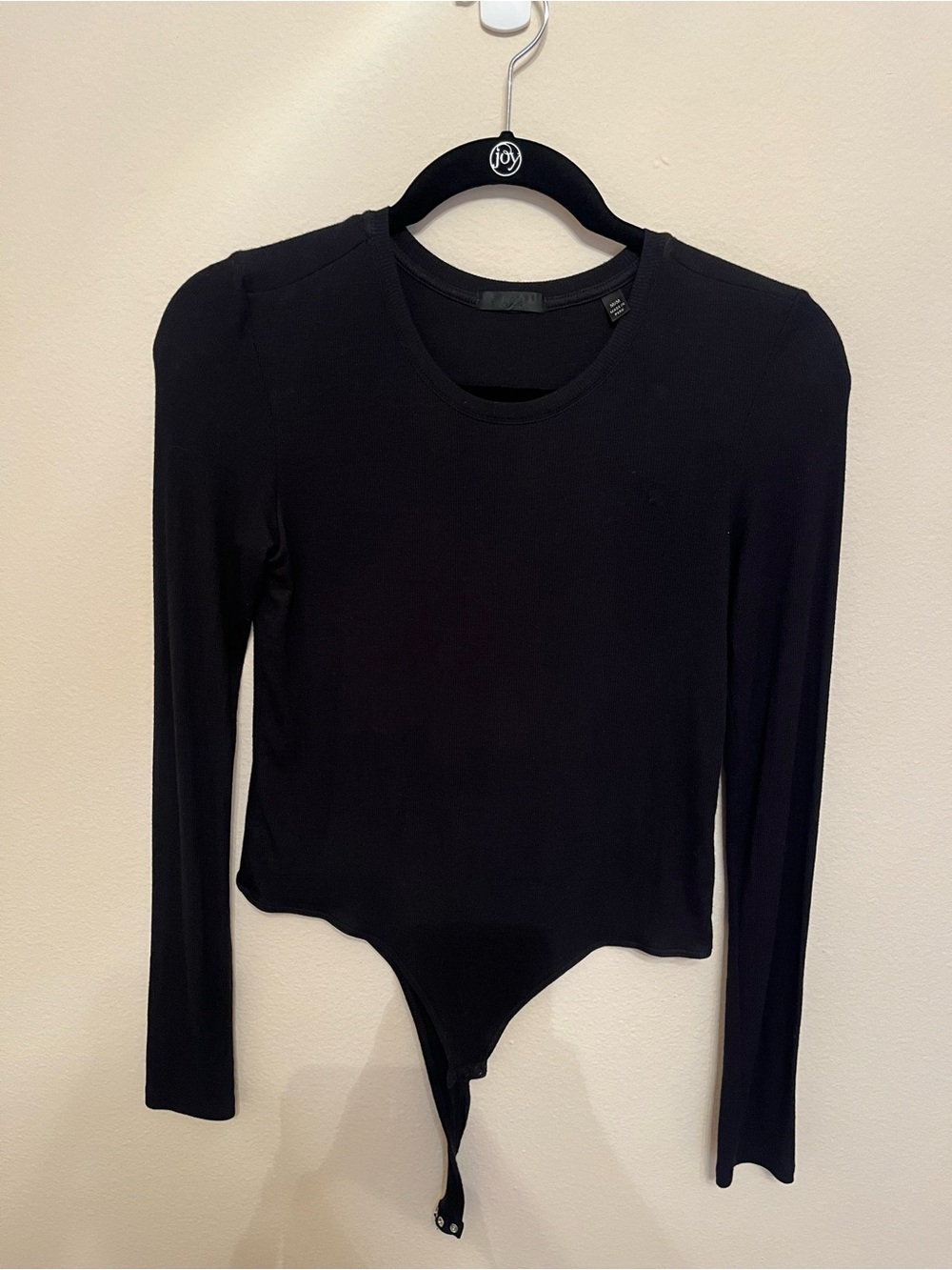 ATM Black Long-Sleeve Bodysuit Top